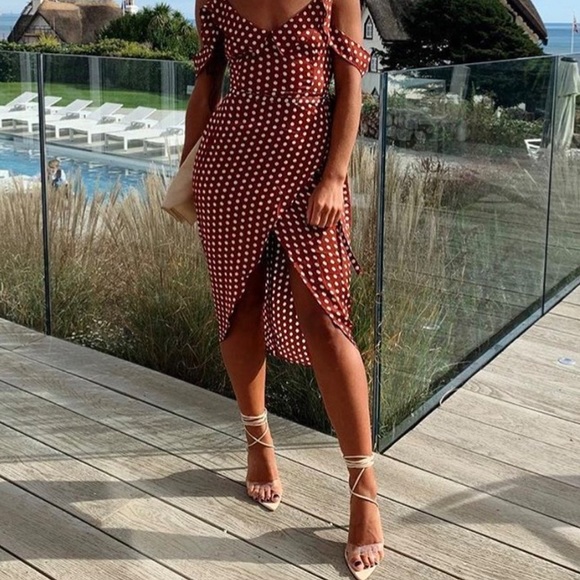 Missguided Satin Frill Midi Dress - Picture 2 of 5